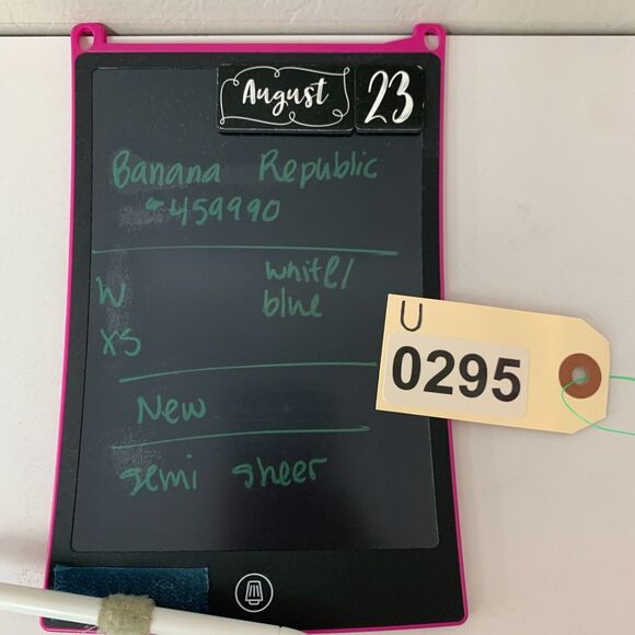 Banana Republic Shirt Women XS Navy Dot Drapey Classic Fit Long Sleeve Button Up - Picture 13 of 14